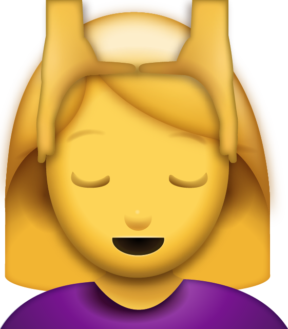 Girl Getting Massage Emoji [Free Download IOS Emojis]