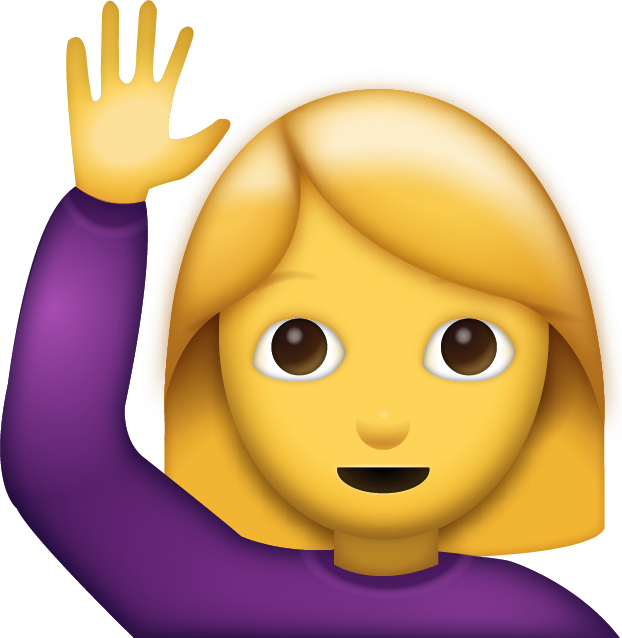 Woman Saying Hi Emoji [Free Download IOS Emojis]