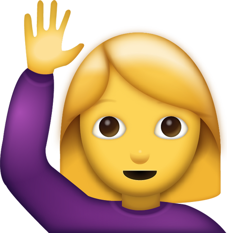 Woman Saying Hi Emoji [Download iPhone Emoji]