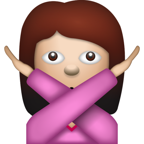 download woman saying no emoji Icon