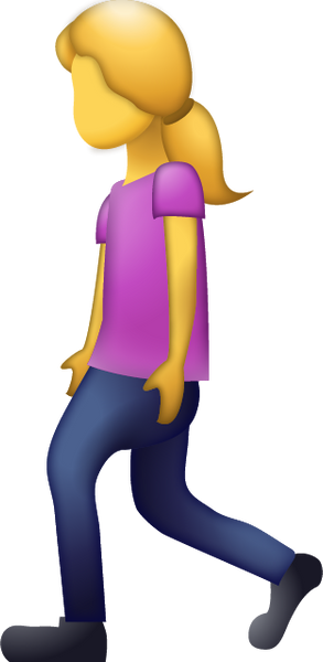Girl Walking Emoji [Free Download IOS Emojis]
