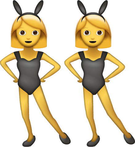 Women With Bunny Ears Emoji [Download Apple Emoji in PNG]