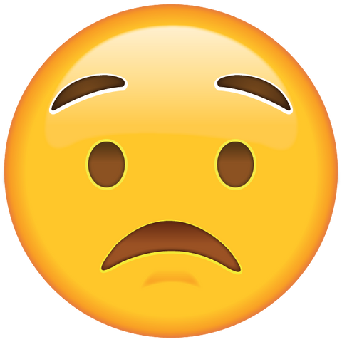 download worried face emoji icon