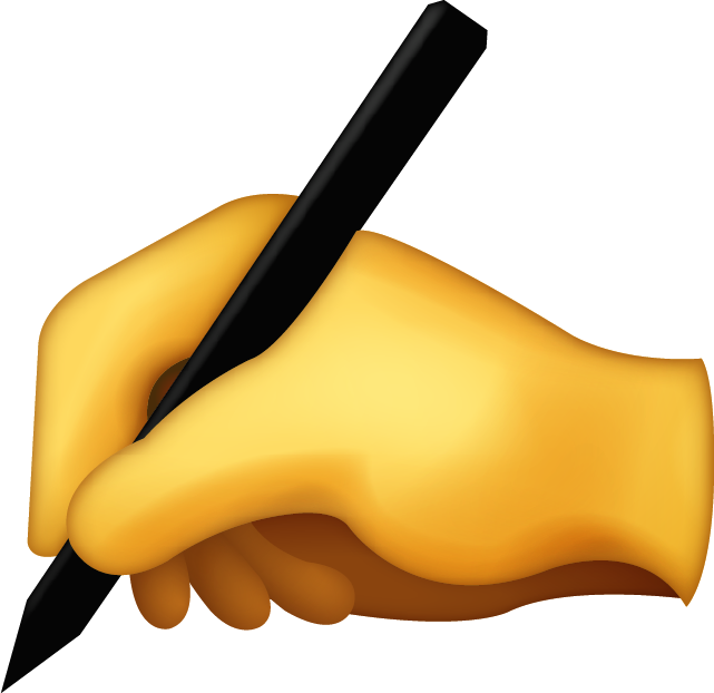 Writing Hand Emoji [Free Download IOS Emojis]