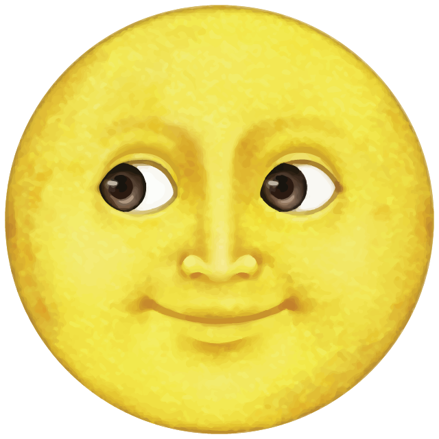Yellow Moon Emoji