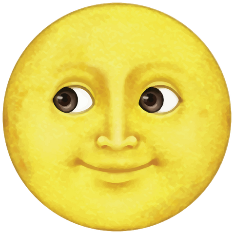download yellow moon emoji Icon