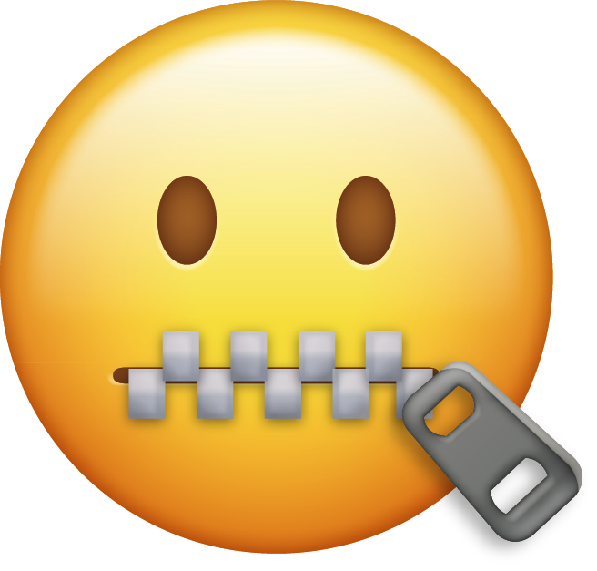 Zipper Mouth Emoji [Free Download IOS Emojis]