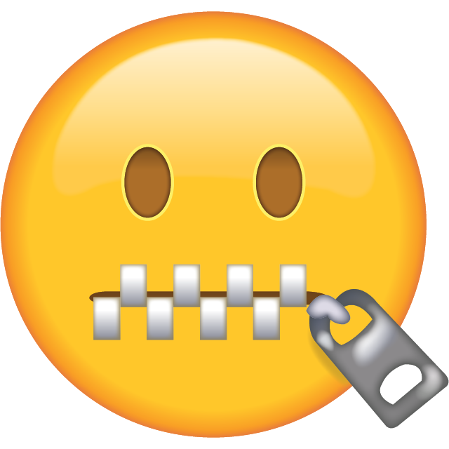 Zipper-Mouth Face Emoji